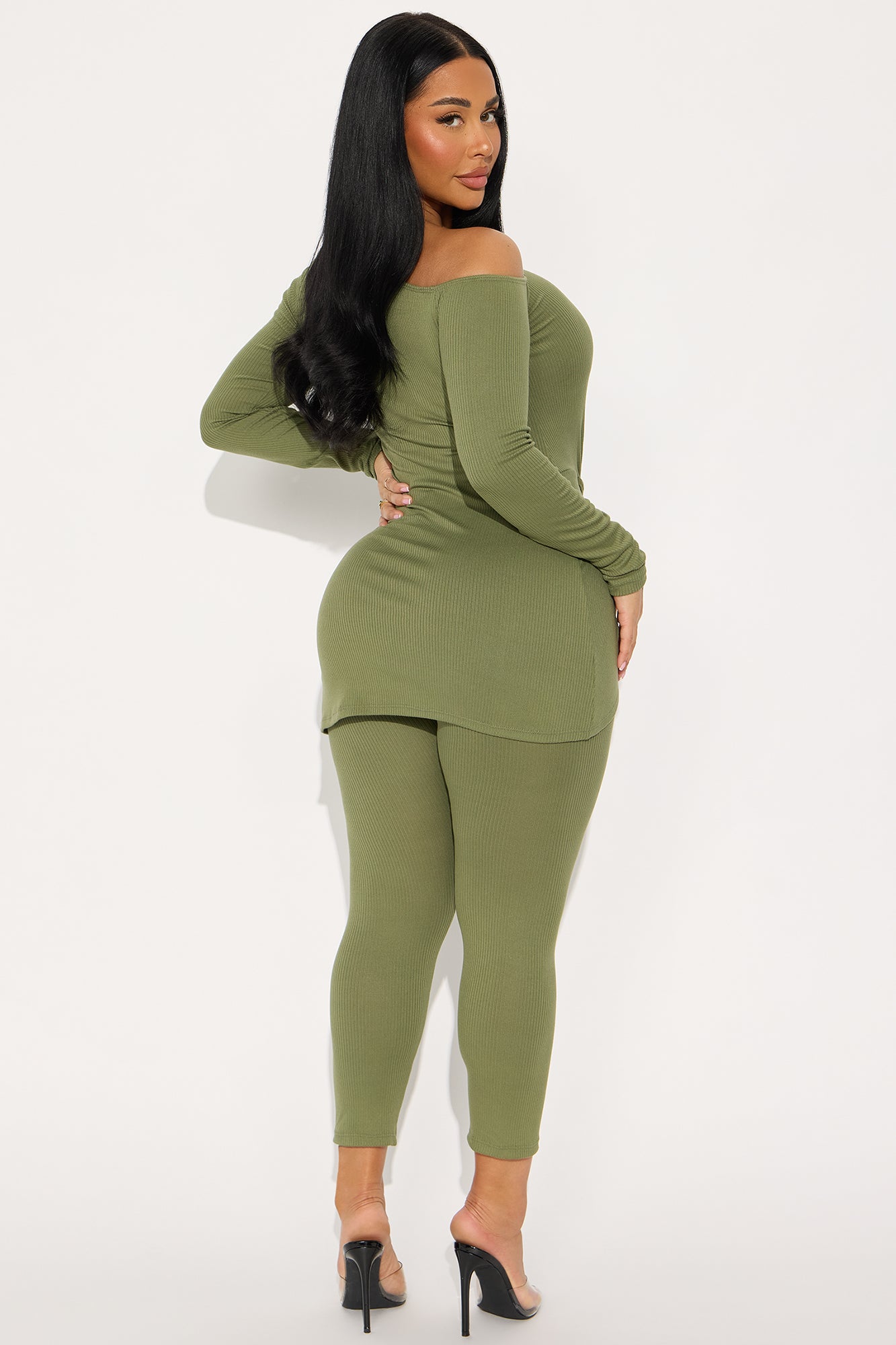 Carry My Purse Leggings Pant Set - Sage