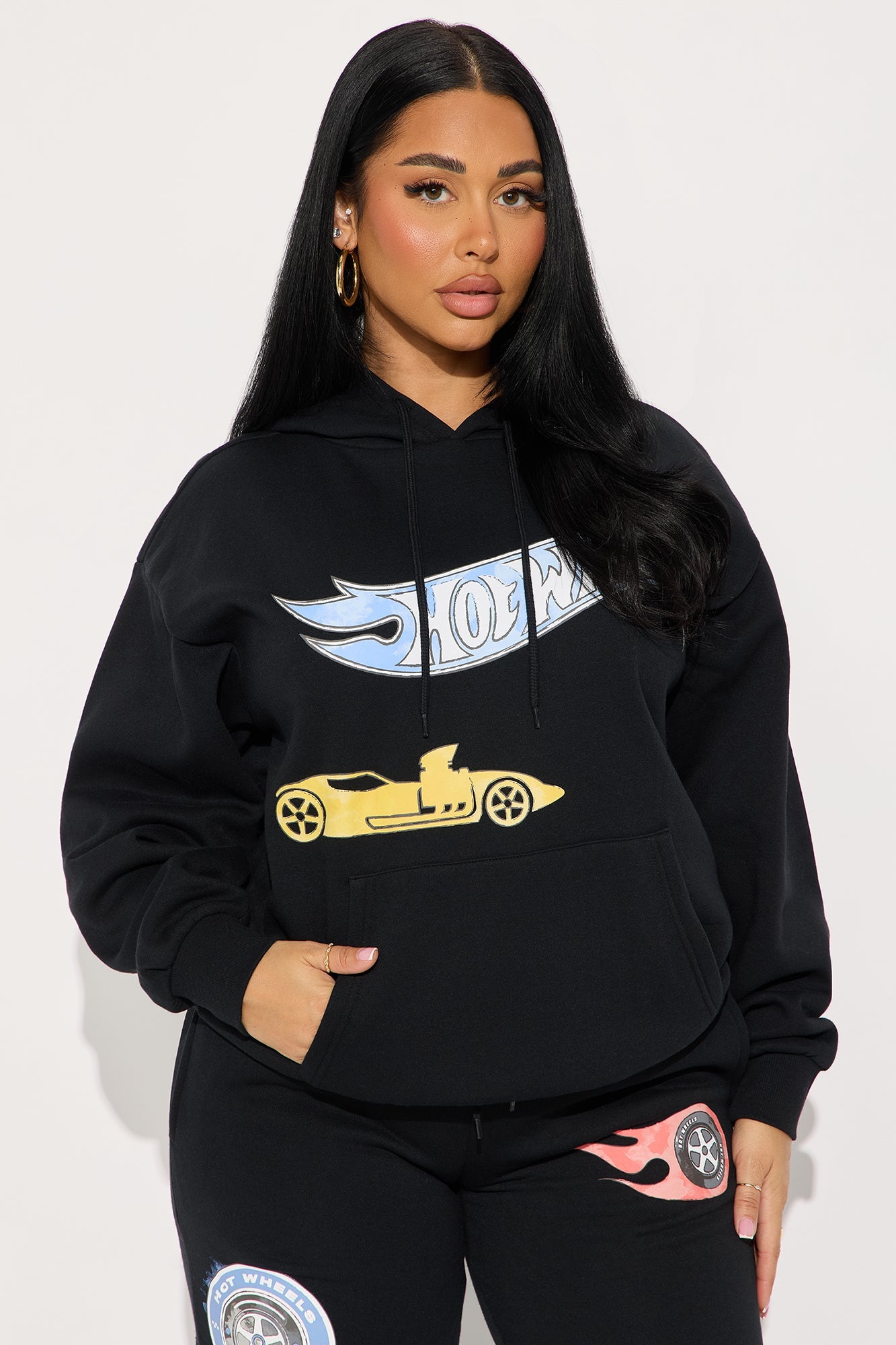 Race Day Hot Wheels FleeceHoodie - Black