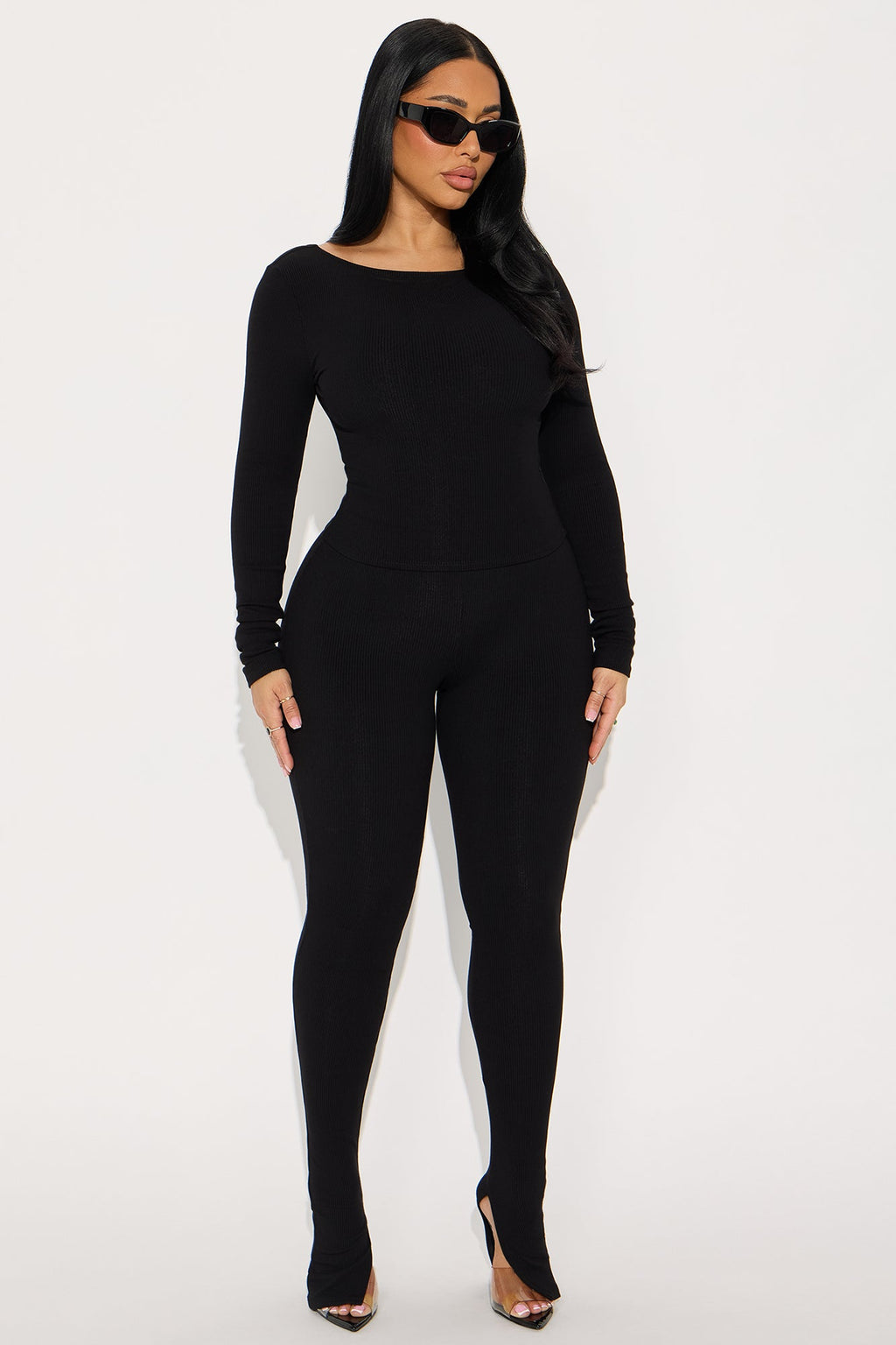 Jessica Backless Snatched Pant Set - Black