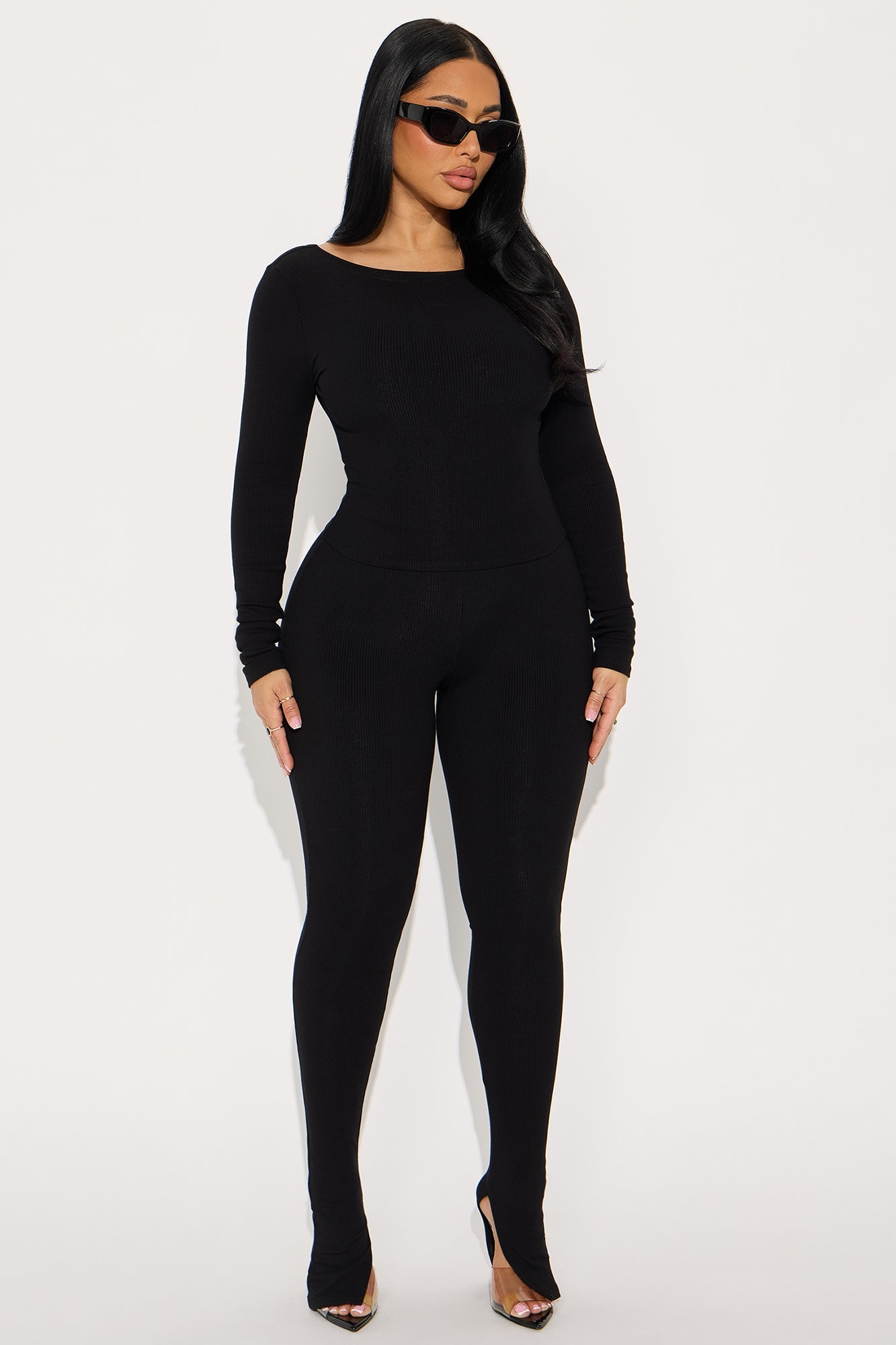 Jessica Backless Snatched Pant Set - Black