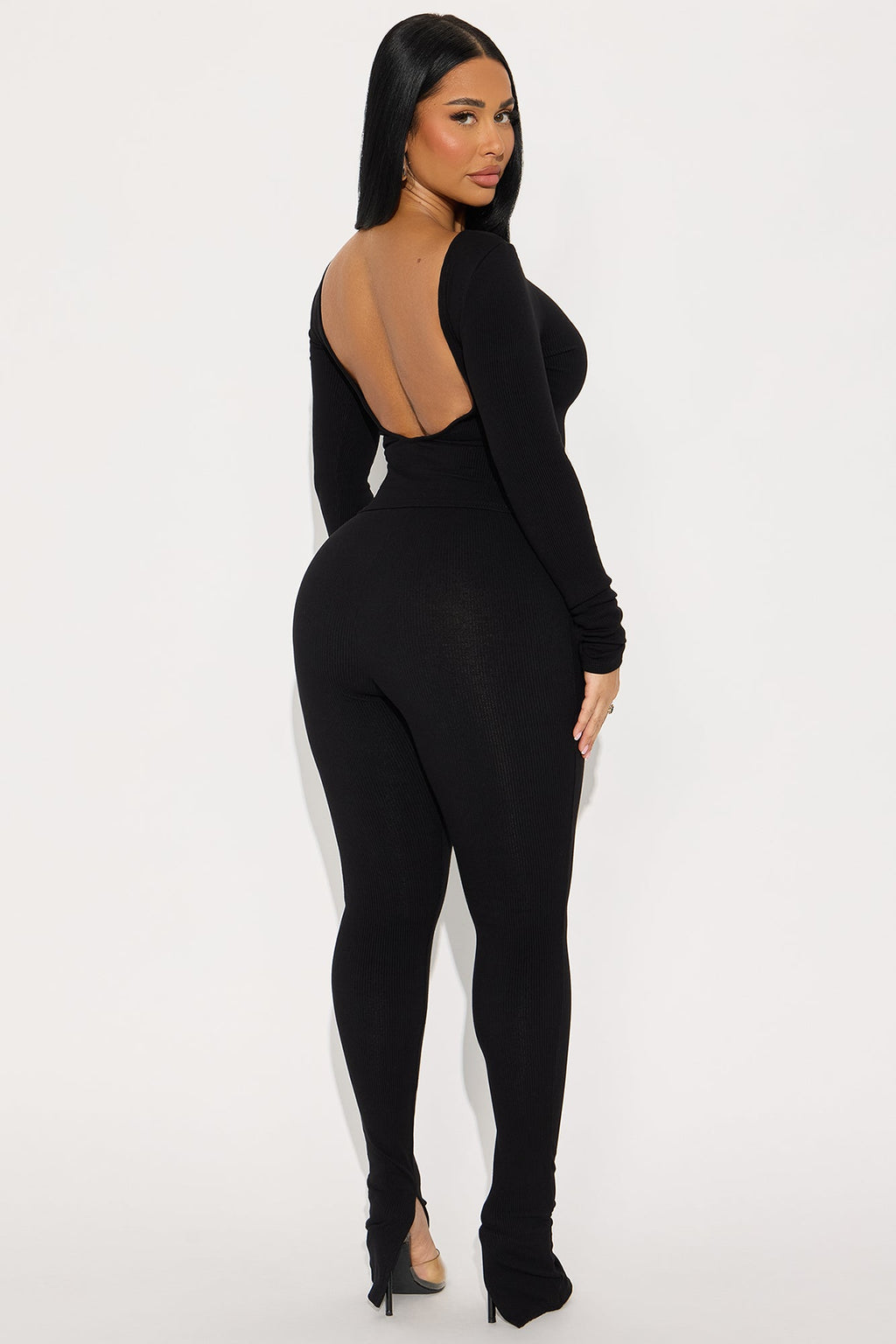 Jessica Backless Snatched Pant Set - Black