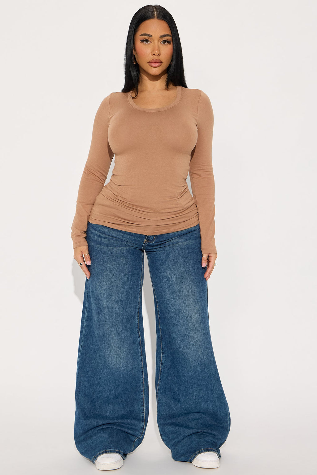 Sabrina Long Sleeve Tee - Mocha