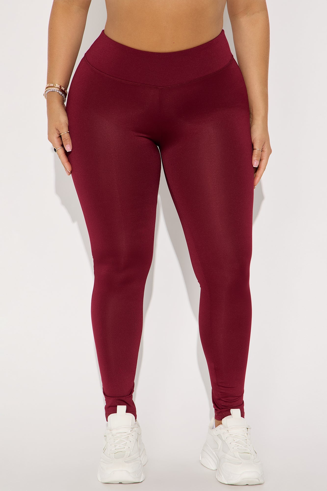 Completely Unbothered High Rise Hi-Shine Legging - Burgundy