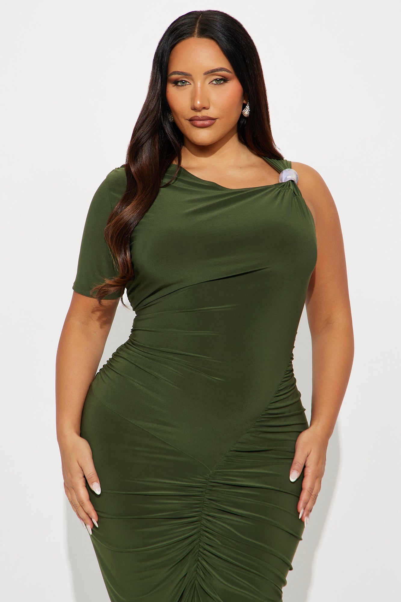 Fancy Girl Midi Dress - Olive