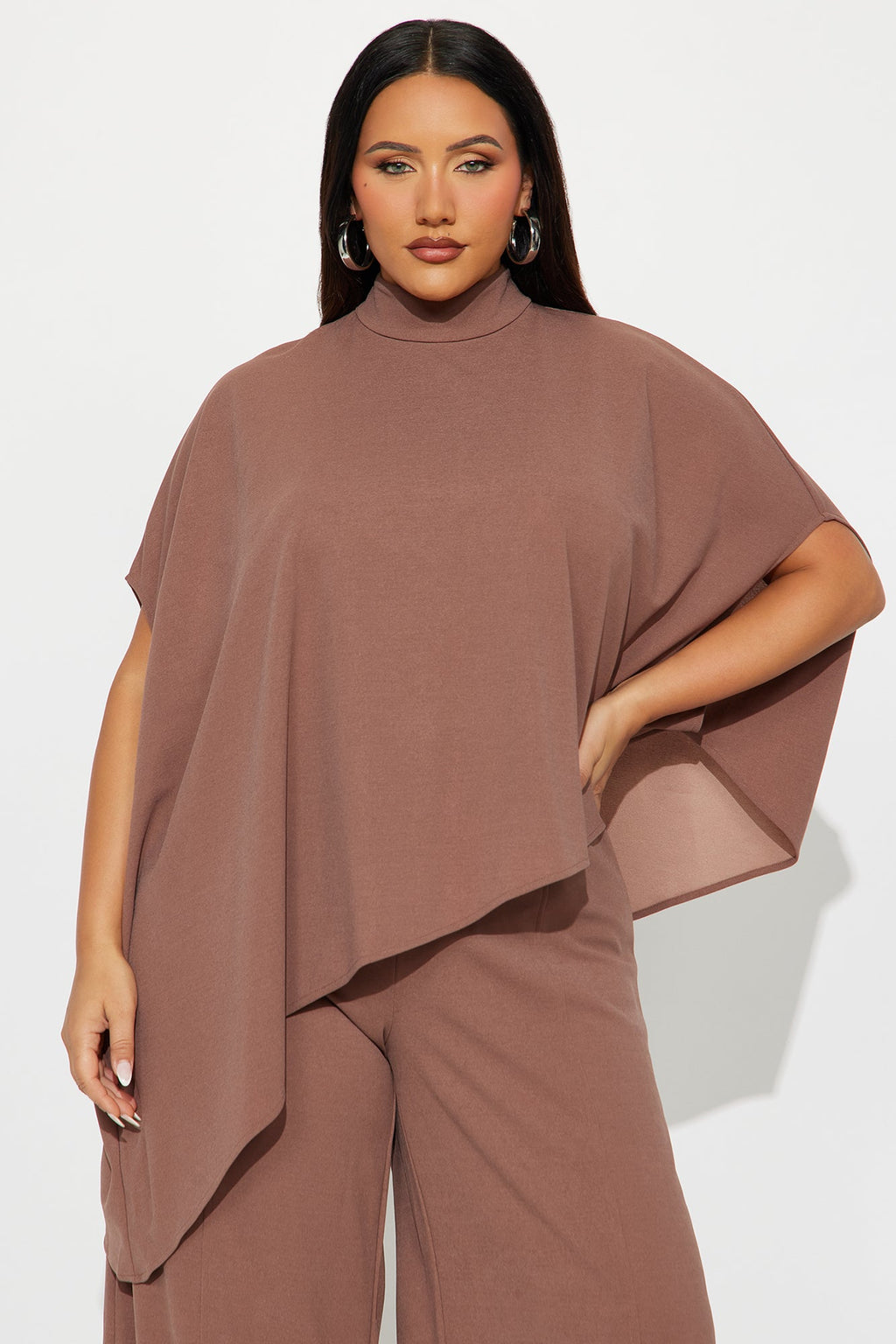 Diana Draped Pant Set - Mocha 