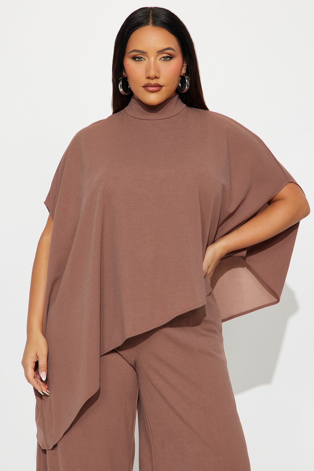 Diana Draped Pant Set - Mocha 
