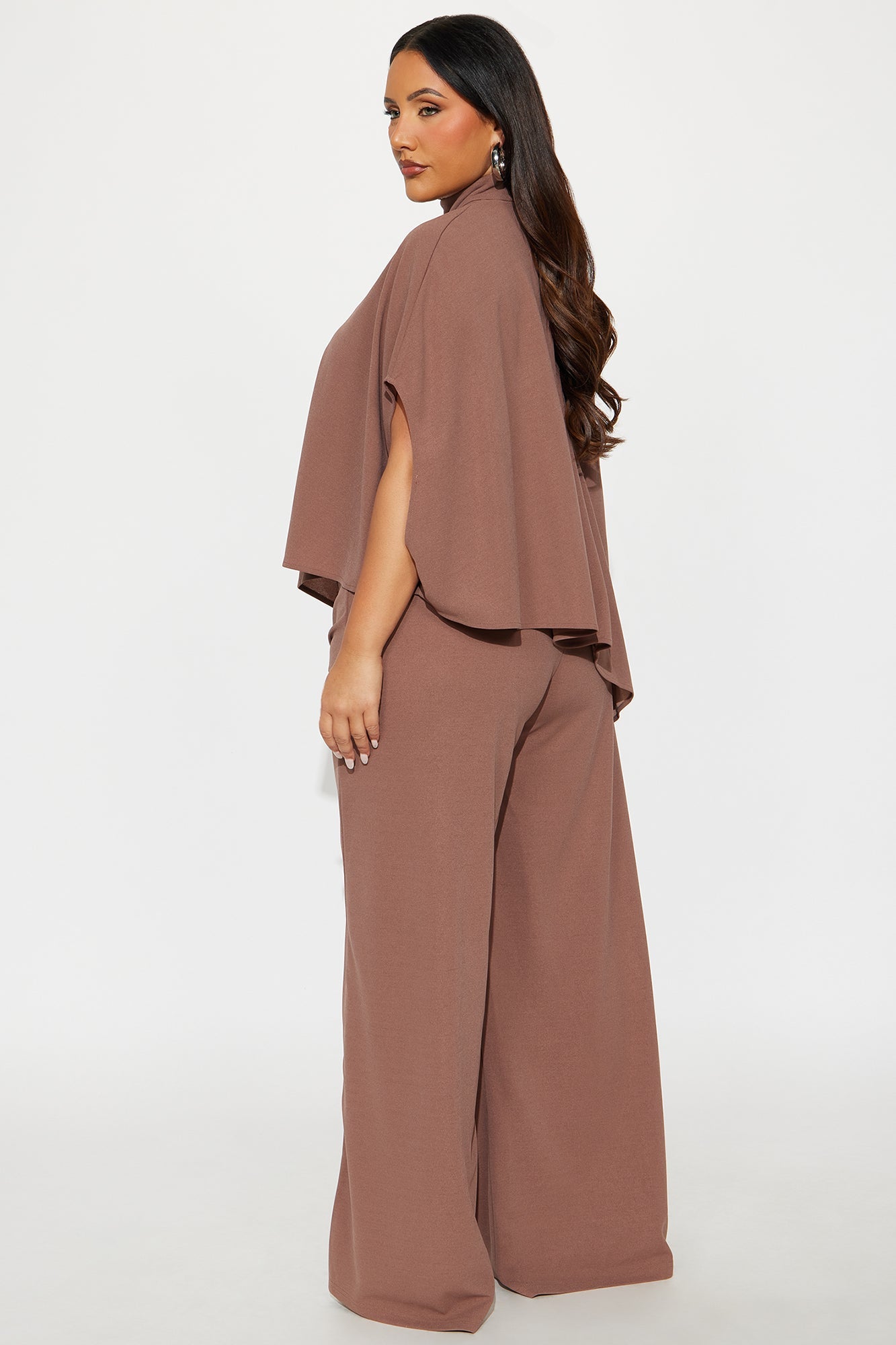 Diana Draped Pant Set - Mocha 