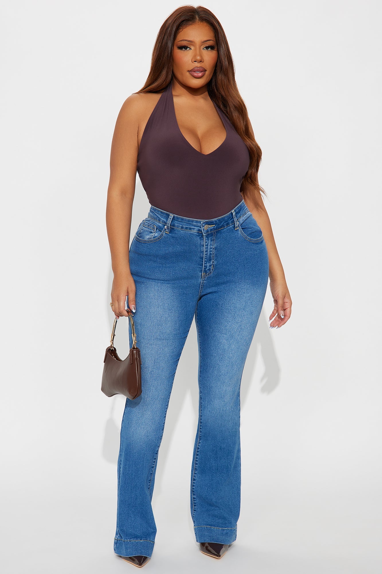 She's A Lady Fitted Bootcut Jeans - Medium Wash