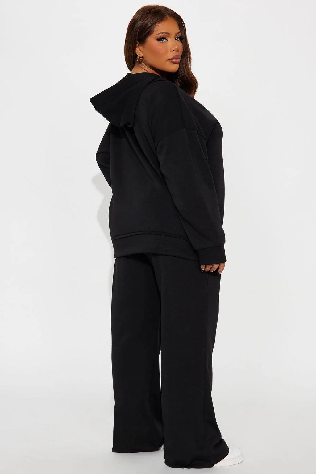 NY Oversized Fleece Pant Set - Black 