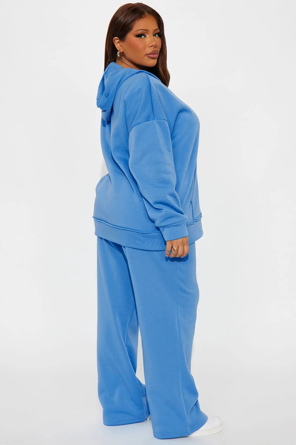 LA Oversized Fleece Pant Set - Blue 