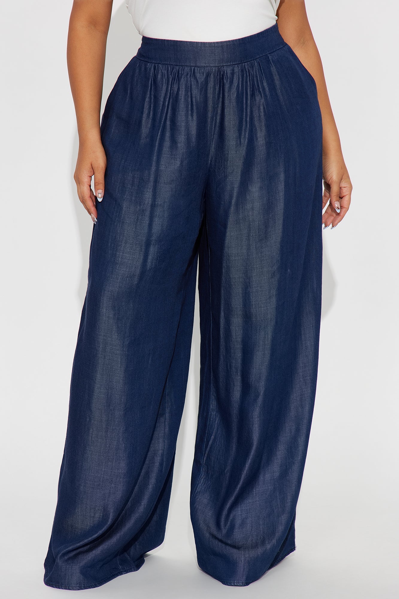 Gloriana Wide Leg Pant - Dark Wash