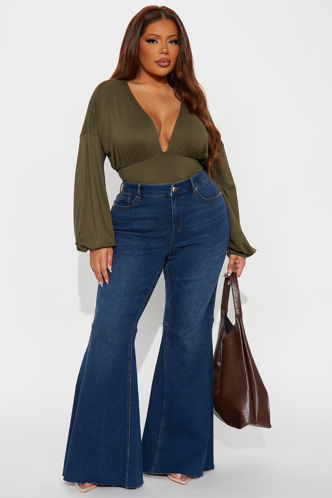 Kickin Dust Bell Bottom Jeans - Dark Wash