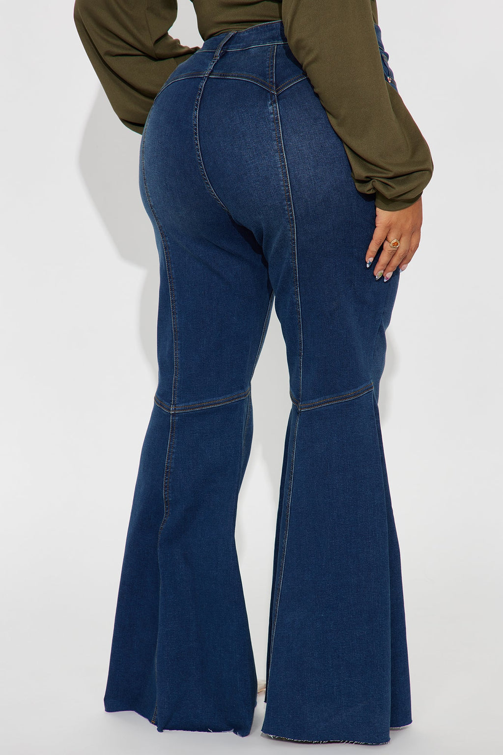 Kickin Dust Bell Bottom Jeans - Dark Wash
