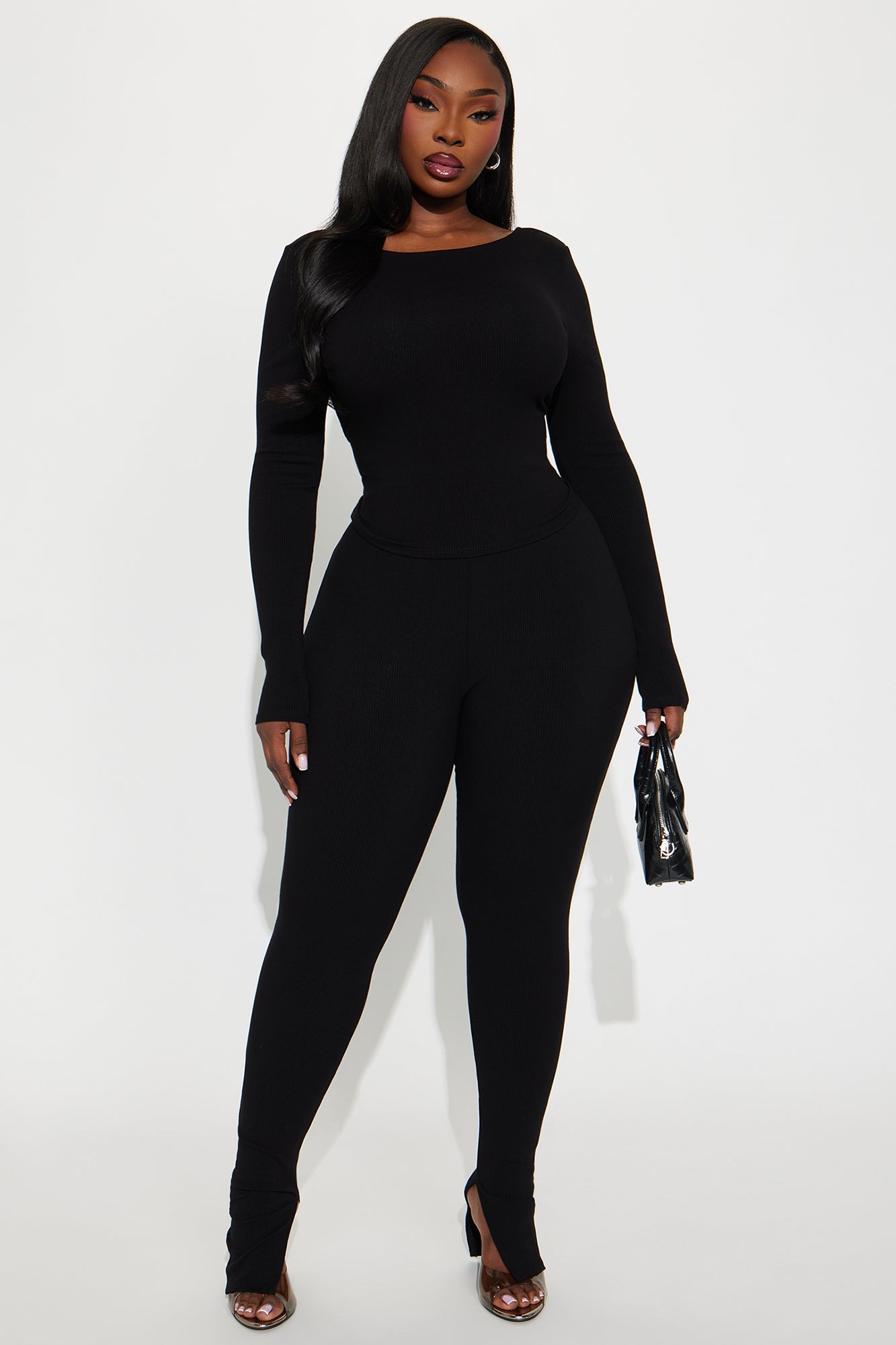 Jessica Backless Snatched Pant Set - Black
