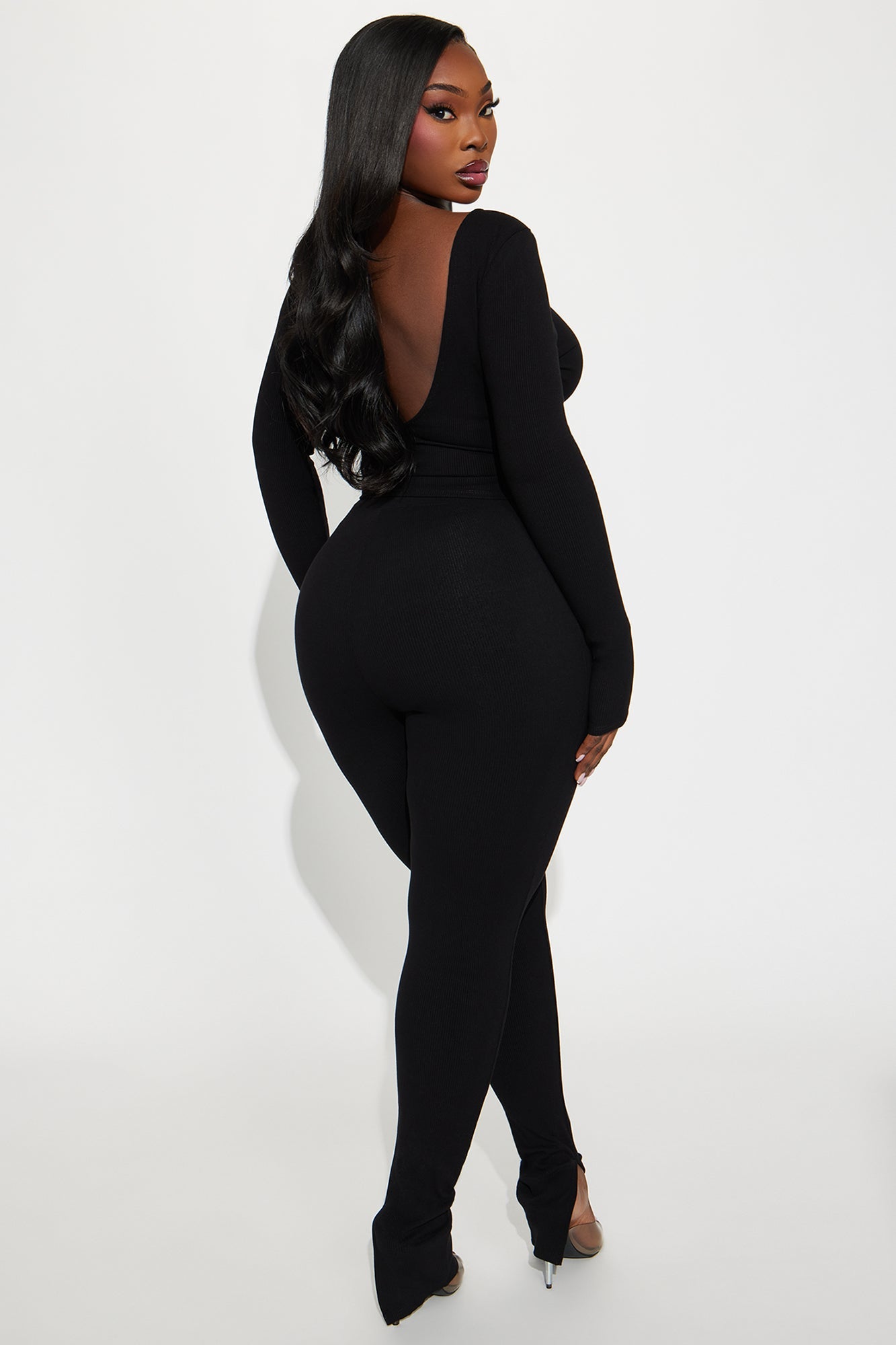 Jessica Backless Snatched Pant Set - Black