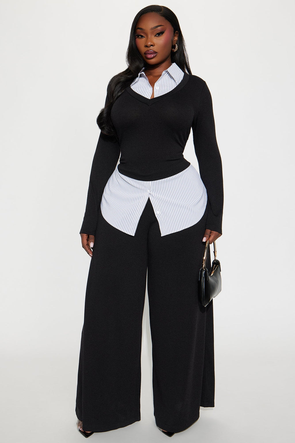 Two Steps Ahead Pant Set - Black