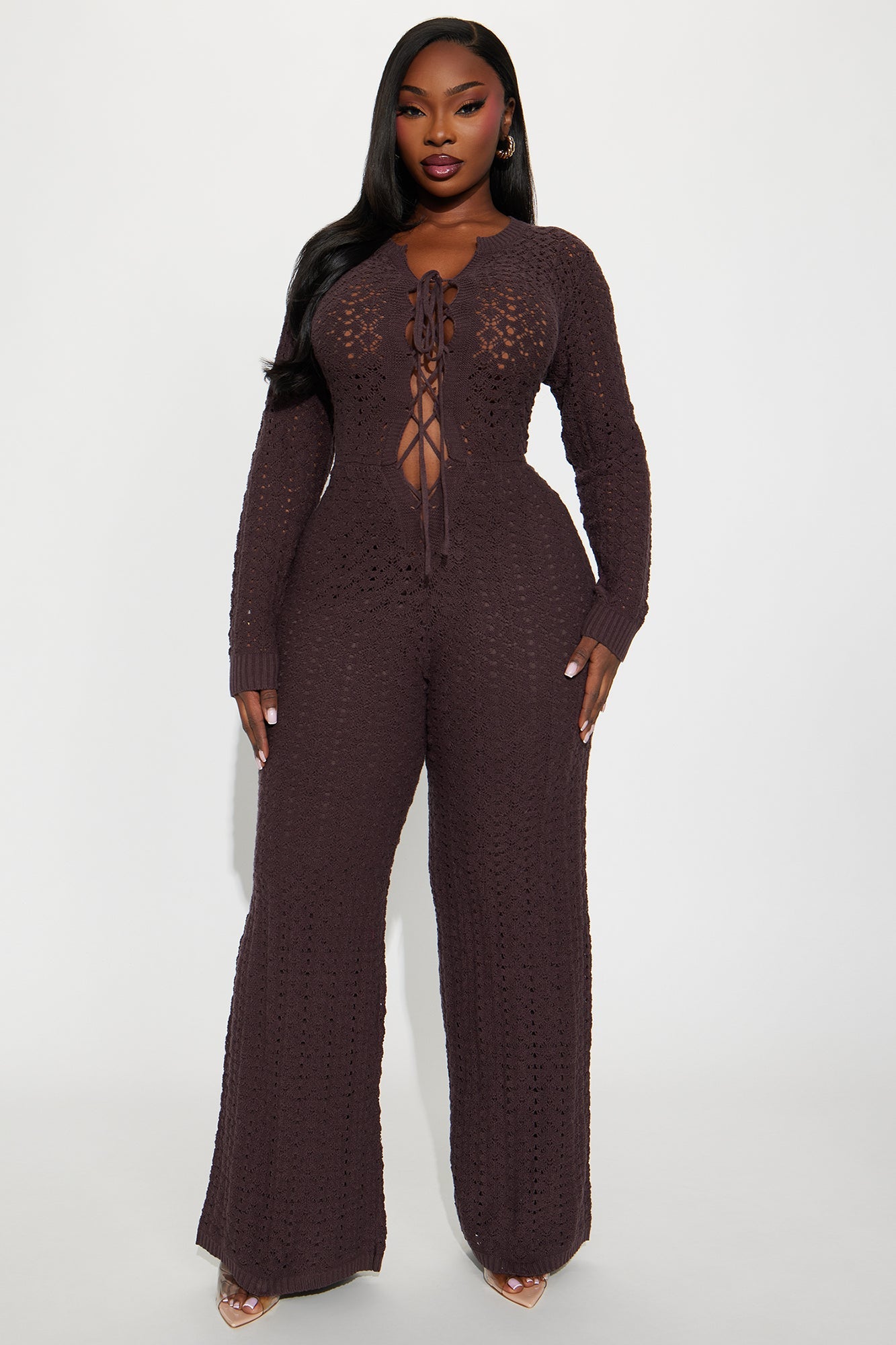 Ruth Sweater Jumpsuit - Chocolate