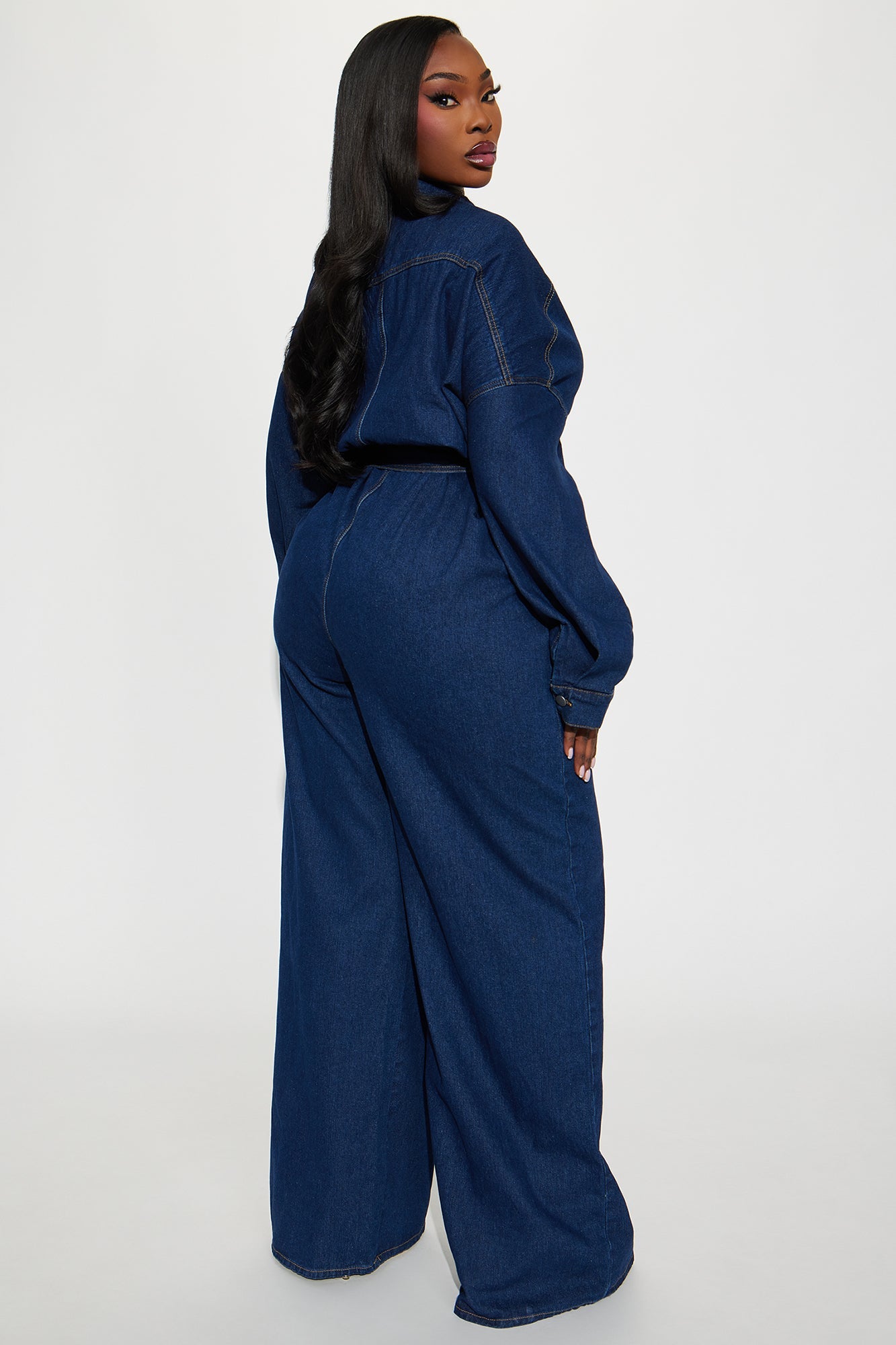Mirabella Denim Wide Leg Jumpsuit - Dark Wash