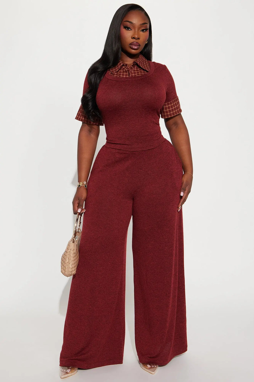Always Perfect Pant Set - Burgundy 