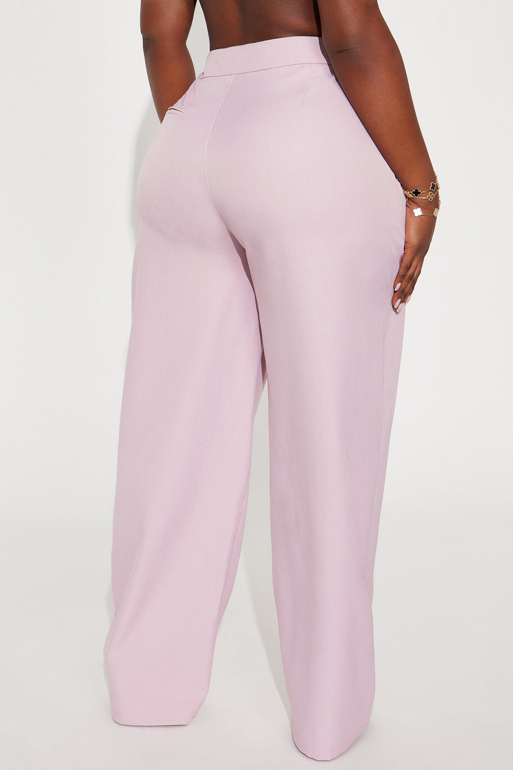 Close The Deal Wide Leg Trouser Pant 33″ - Pink 