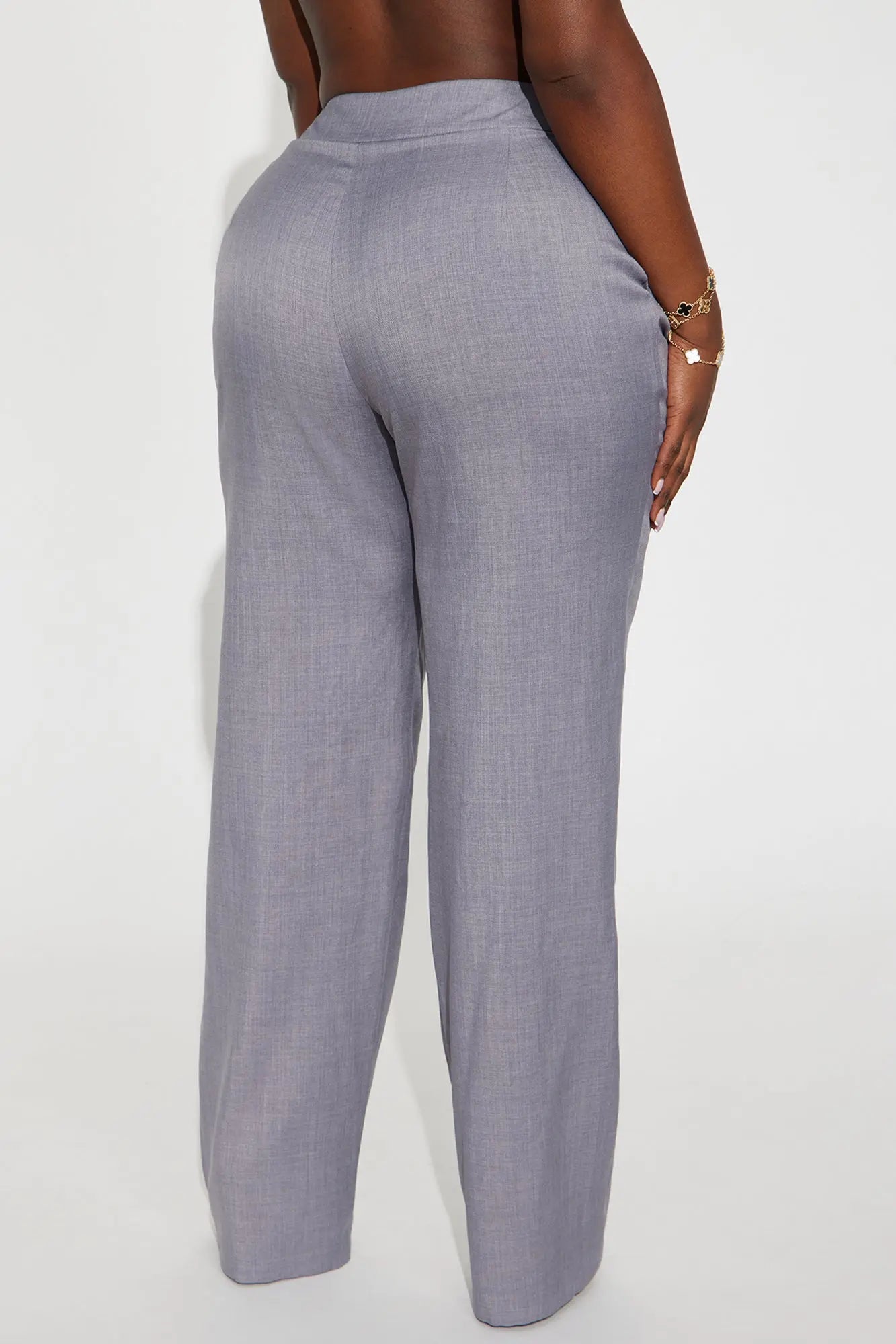 Rachel Straight Leg Trouser Pant 33″ - Grey 
