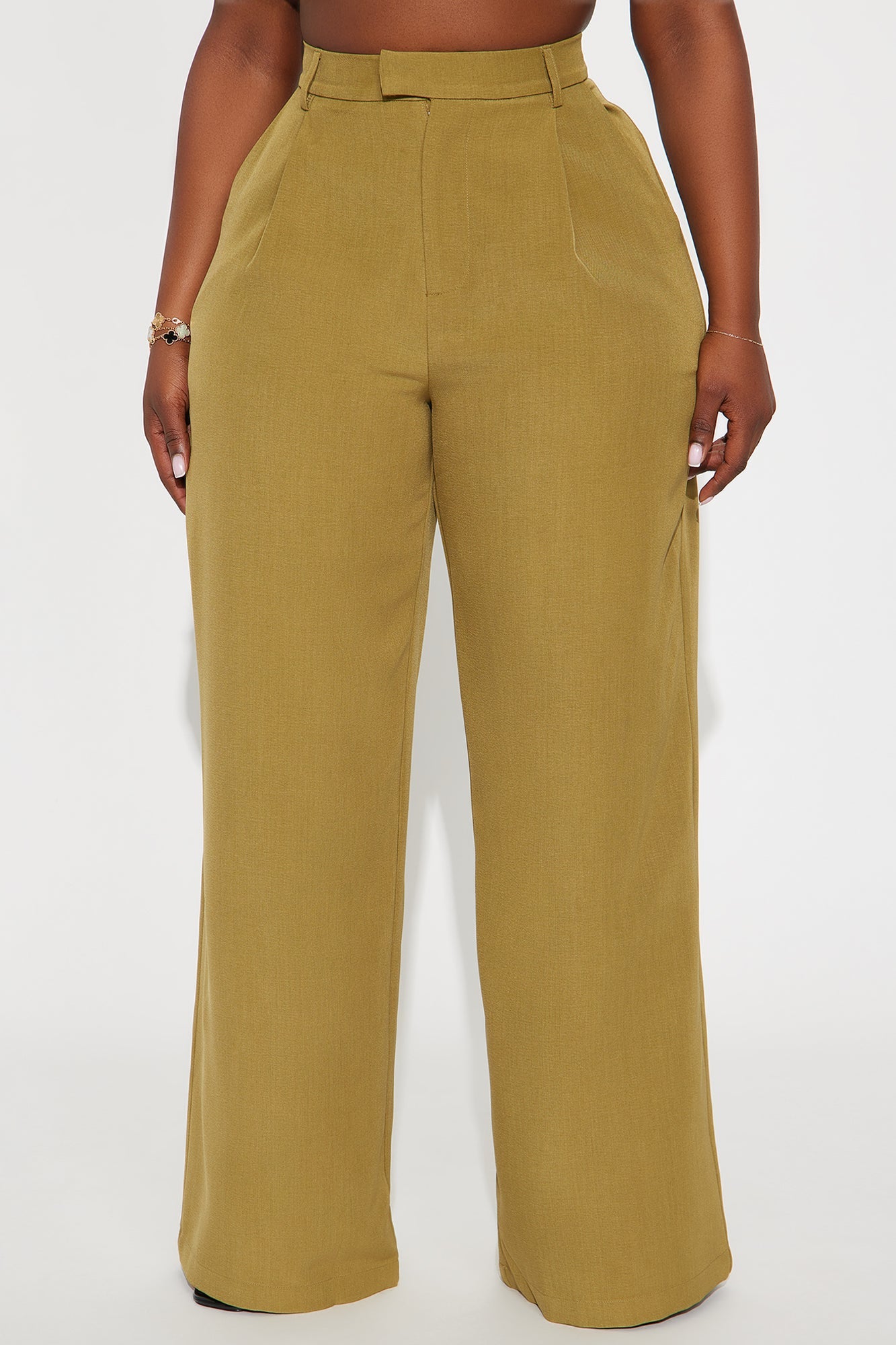 Etta Wide Leg Pant 33″ - Olive