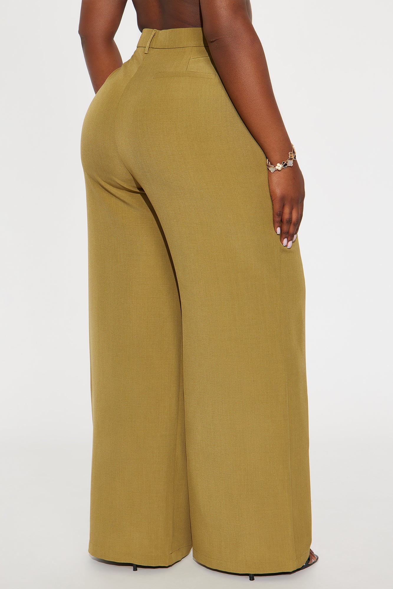 Etta Wide Leg Pant 33″ - Olive