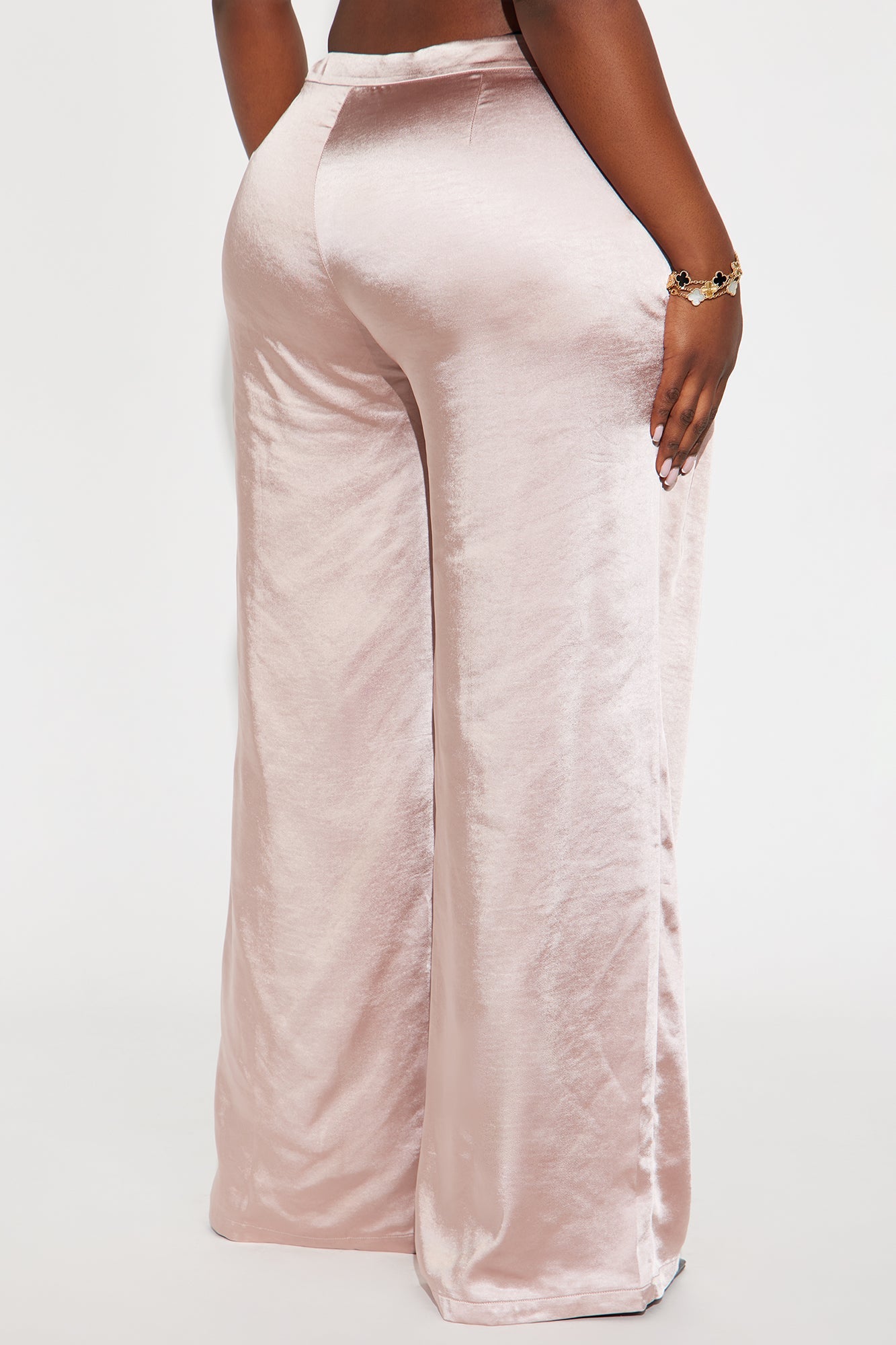 Main Topic Low Rise Wide Leg Satin Pant 33 - Mauve 