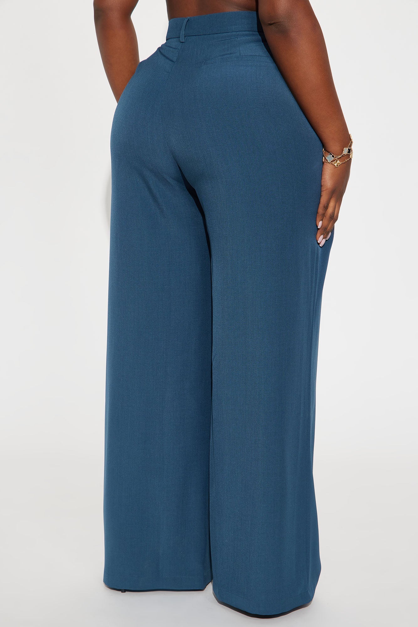 Etta Wide Leg Pant 33″ - Teal