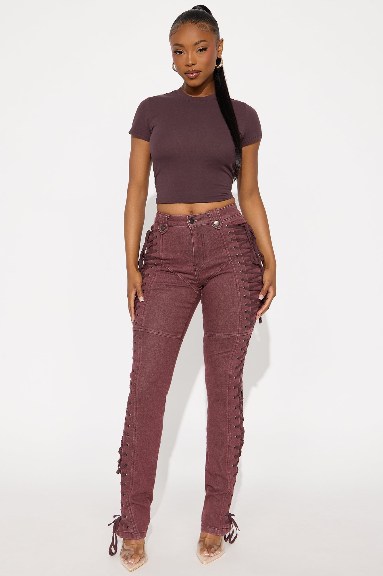 Camilla Classic Fit Crew Neck Tee - Chocolate