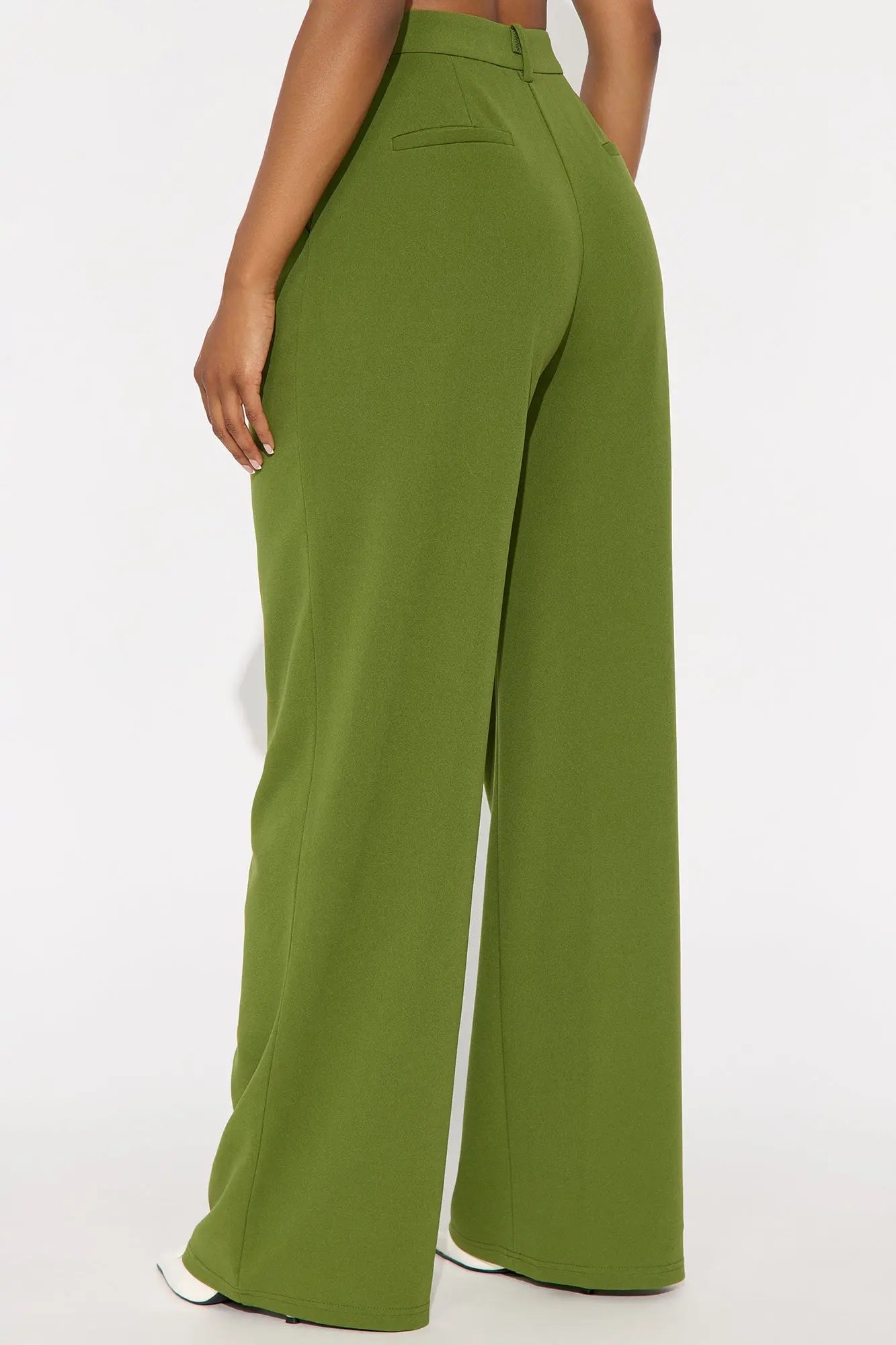 Elma Wide Leg Trouser - Green 
