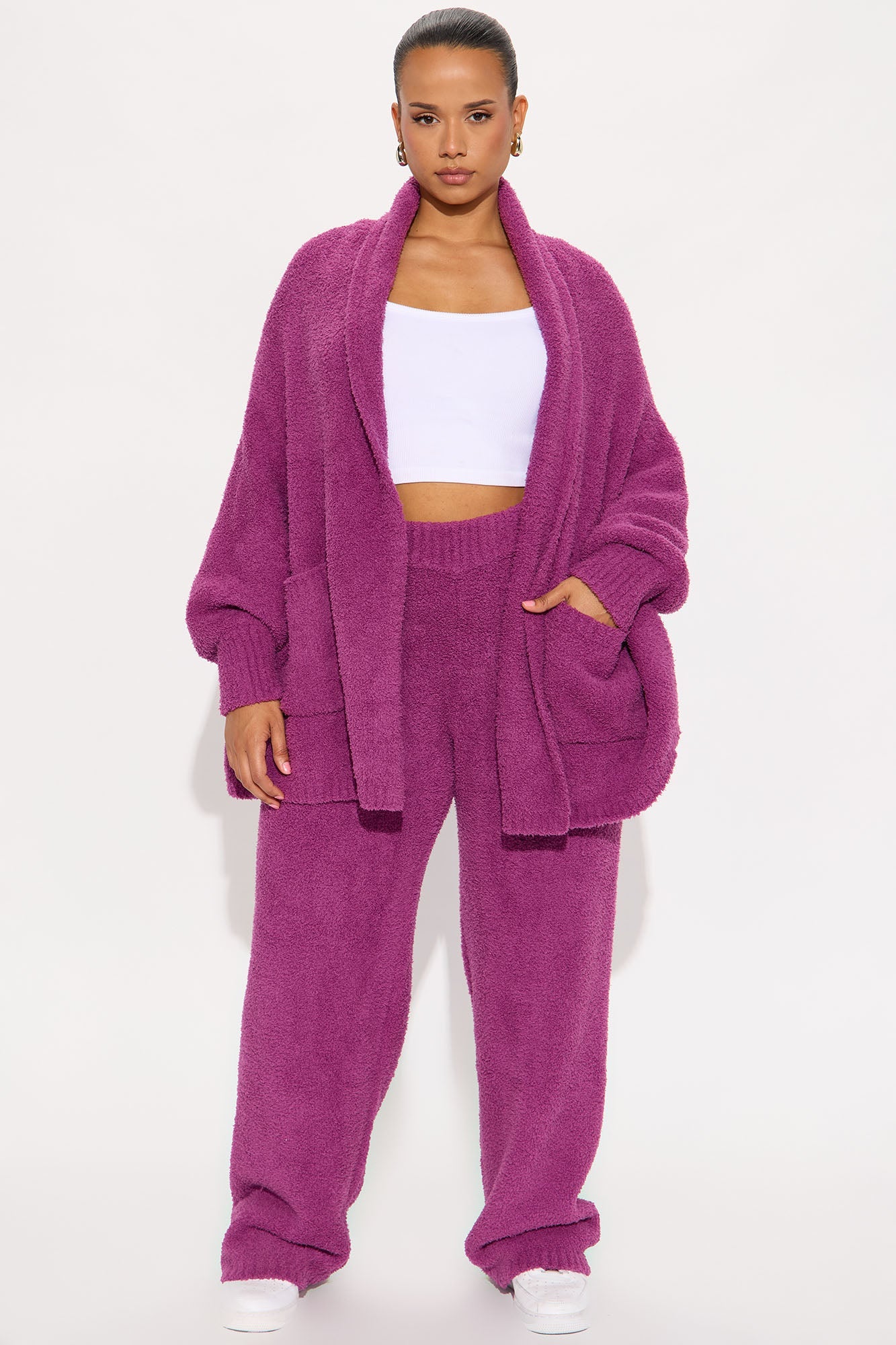 Living Cozy Pant Set - Plum 