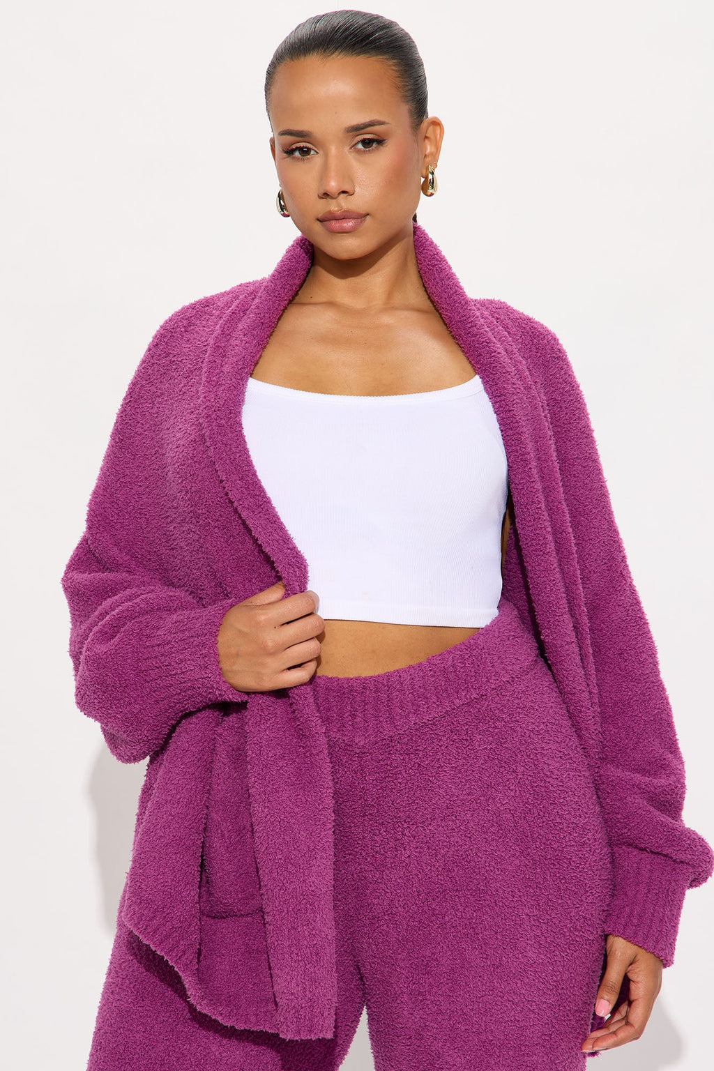 Living Cozy Pant Set - Plum 