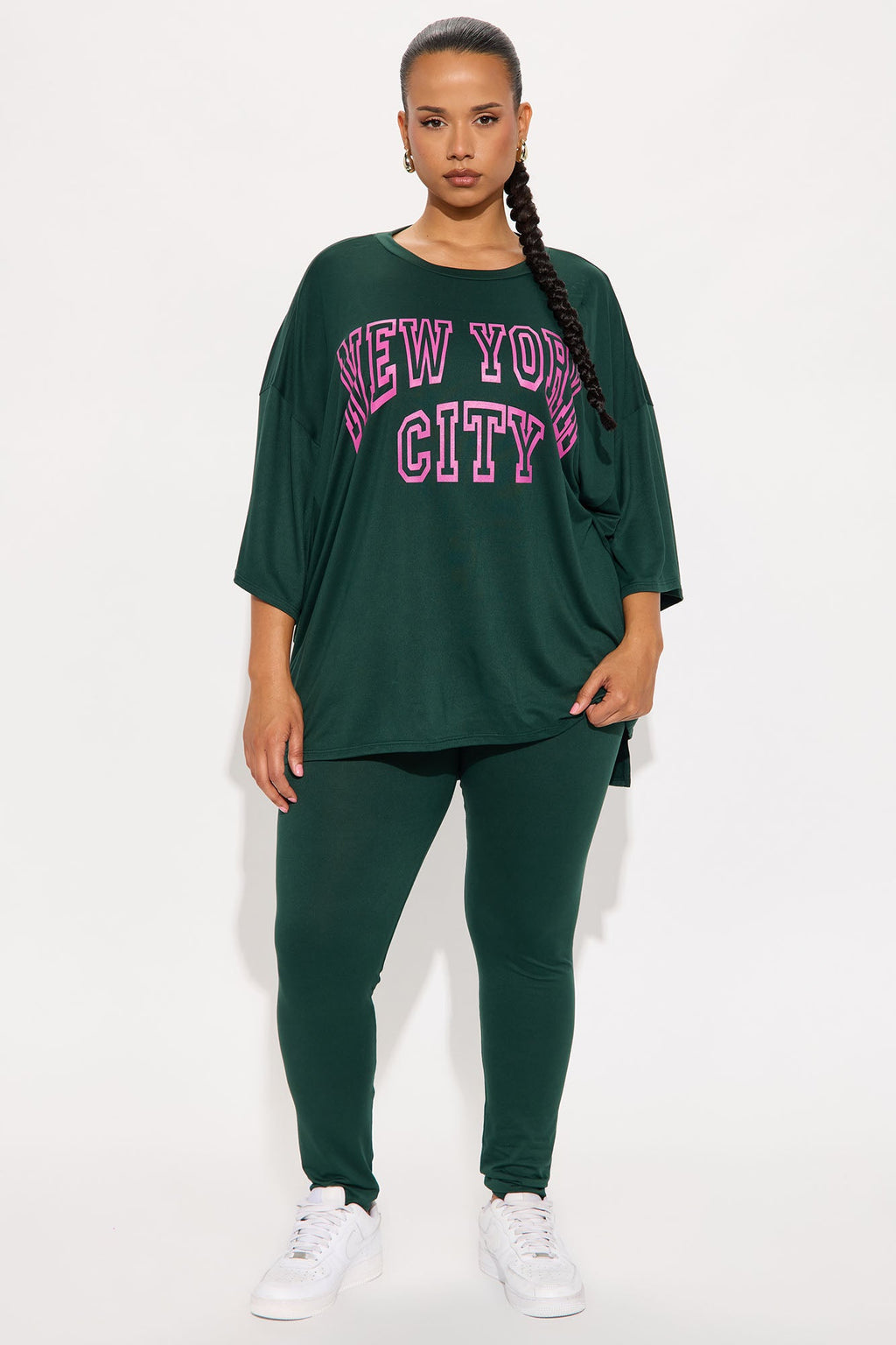 NYC Oversized T-shirt Leggings Set - Hunter