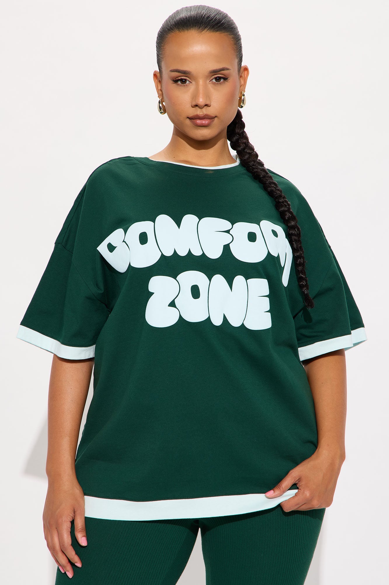 Comfort Zone Oversized T-Shirt Legging Set - Hunter