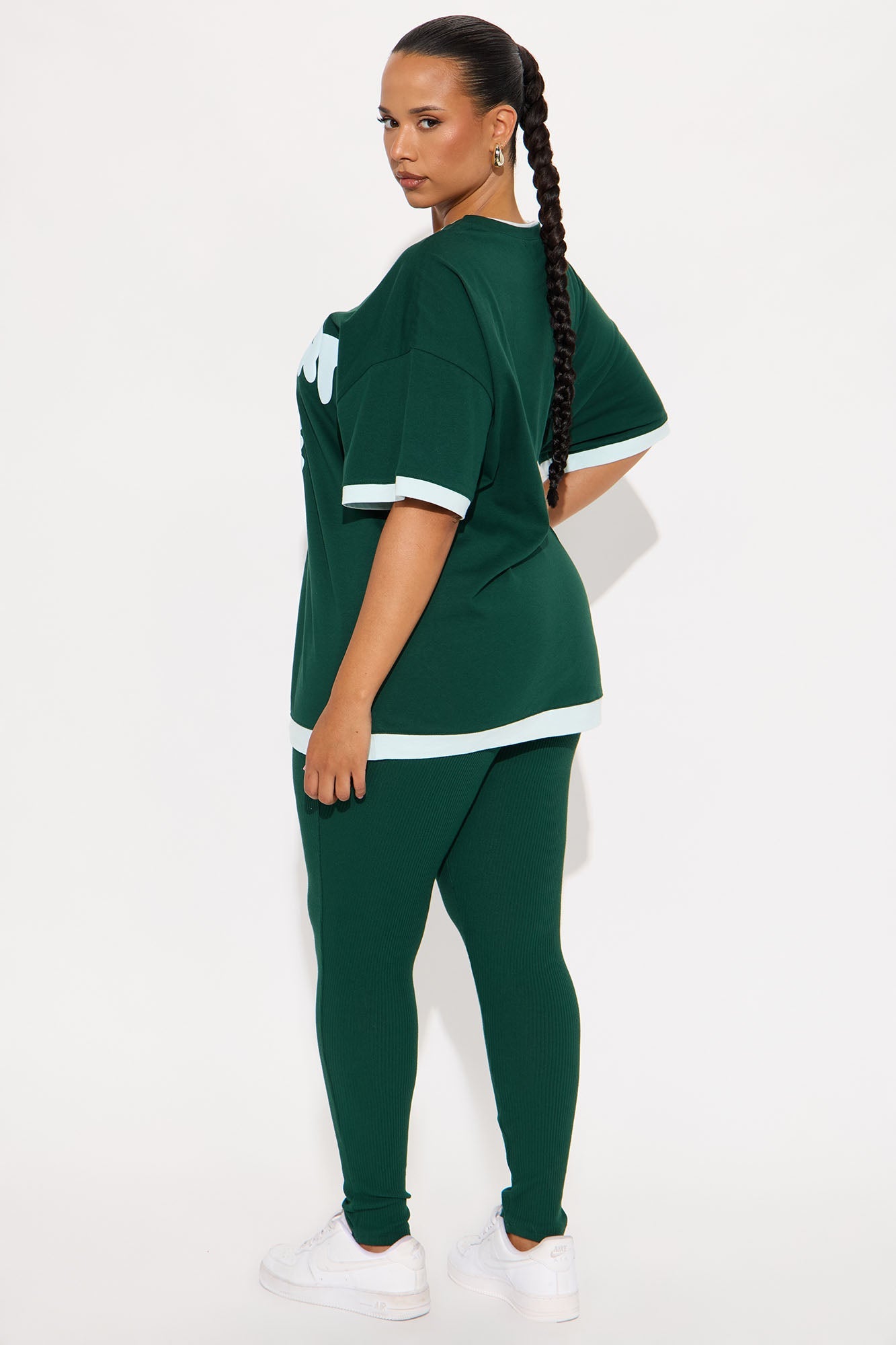 Comfort Zone Oversized T-Shirt Legging Set - Hunter