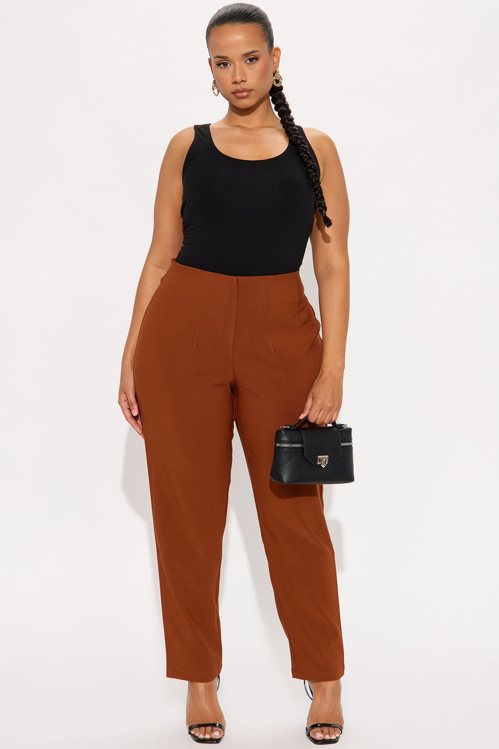 Power Play Skinny Trouser Pant 29″ - Cognac 