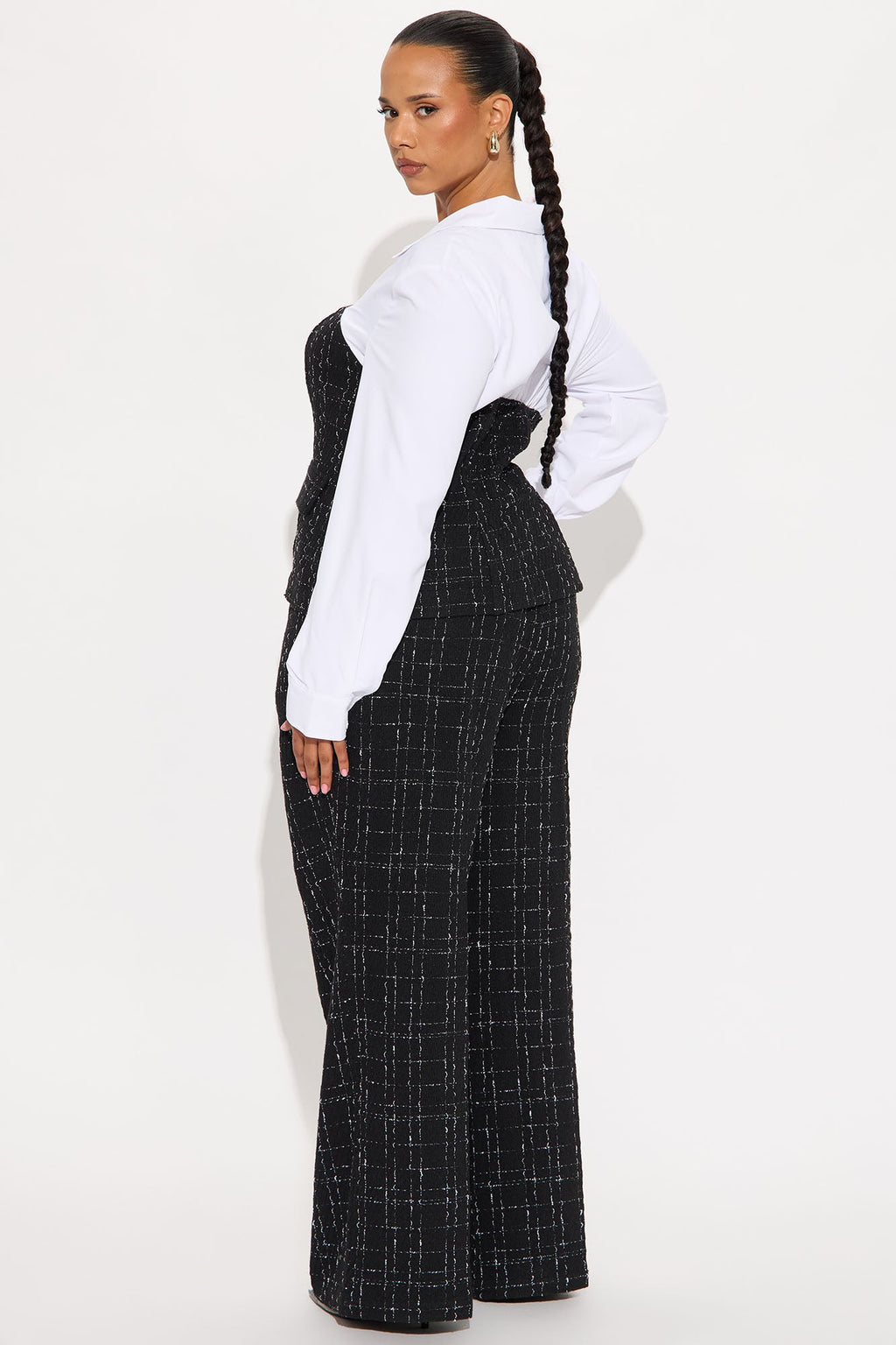 Marlowe Tweed Pant Set - Black 
