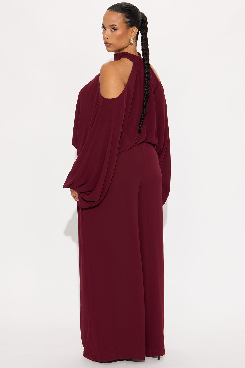 Dream Of Me Chiffon Pant Set - Burgundy 