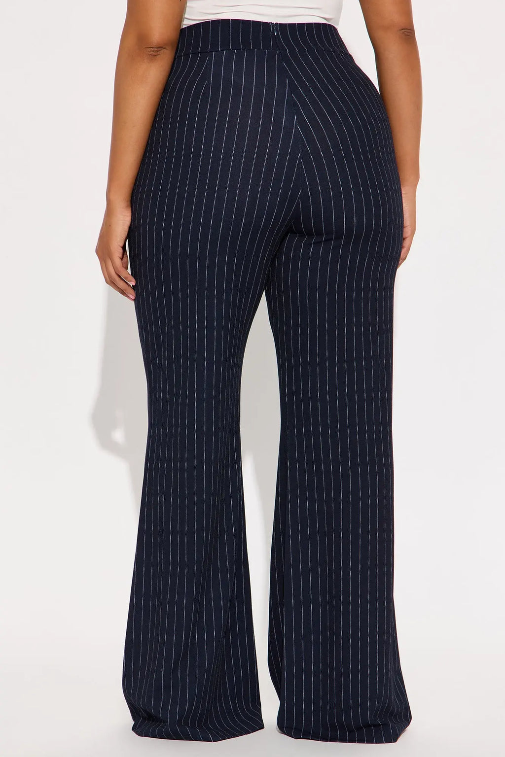 Victoria High Waisted Dress Pant Pinstripe - Navy/combo 
