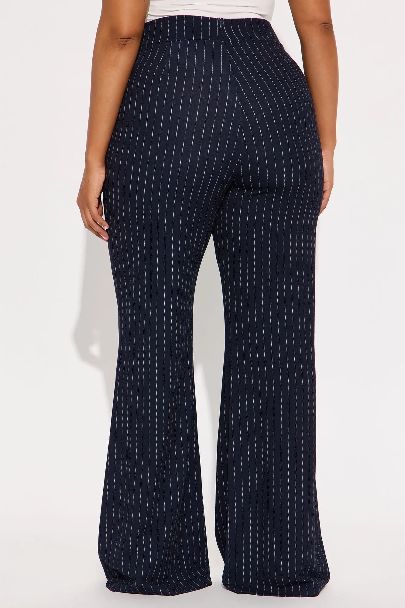 Victoria High Waisted Dress Pant Pinstripe - Navy/combo 