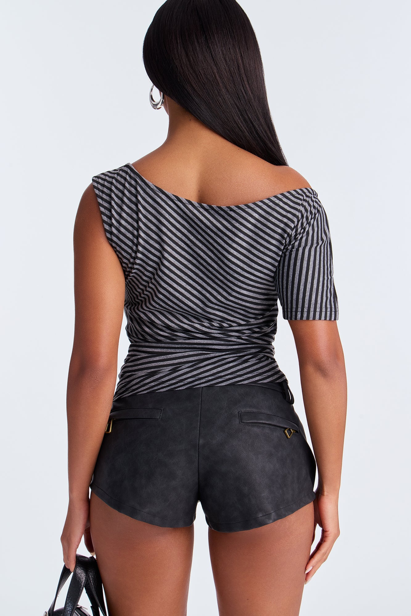 Rebecca Off Shoulder Top - Black/combo