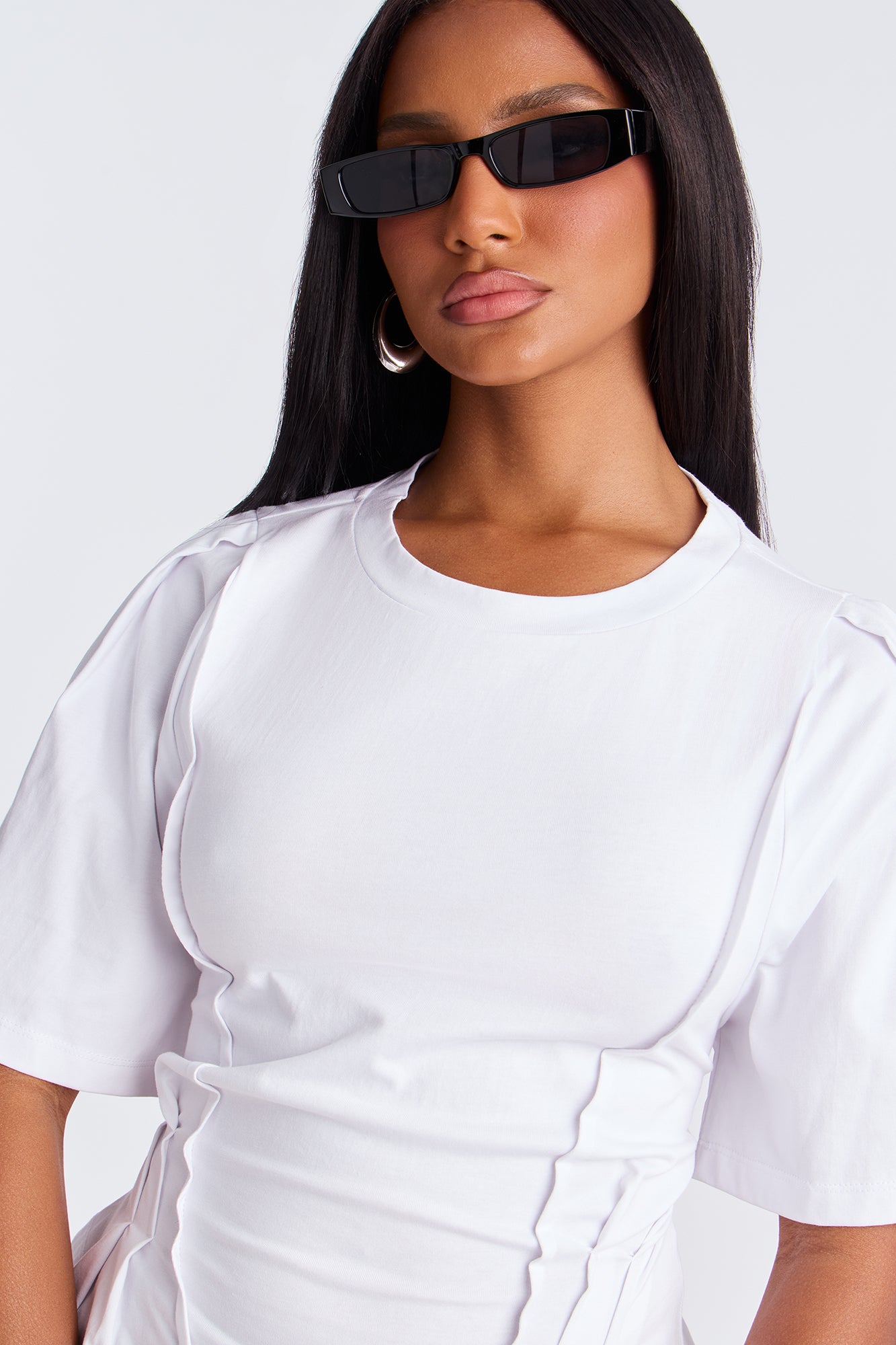 Keep It Edgy Crew Neck Tee - White