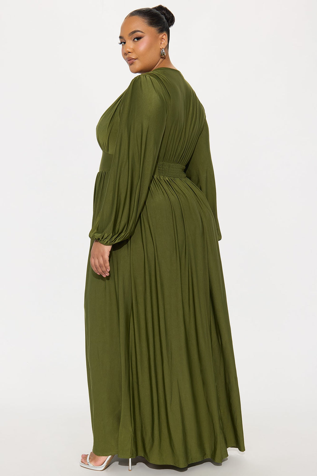 Vivi Long Sleeve Maxi Dress - Olive