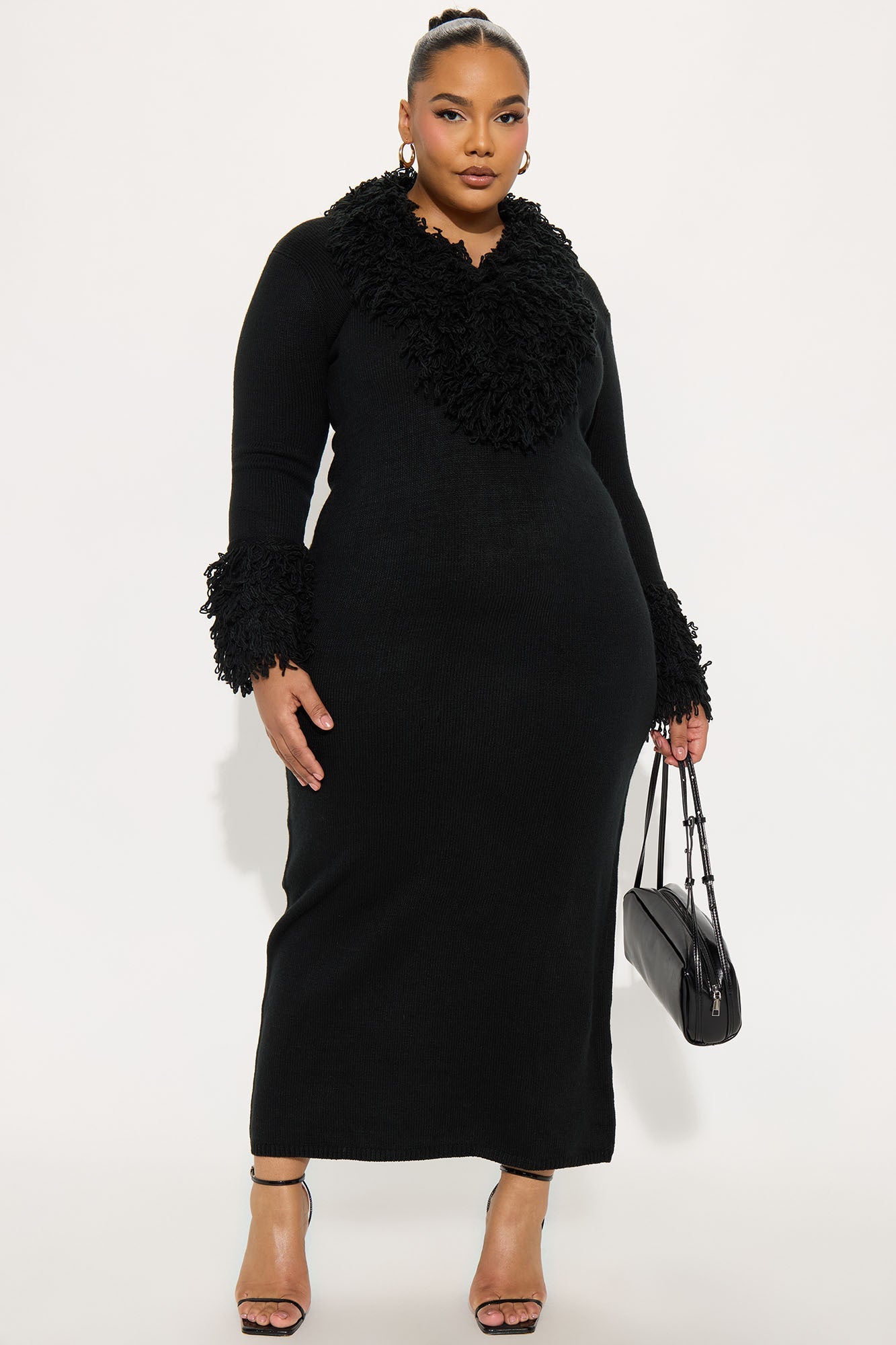Chi Sweater Maxi Dress - Black