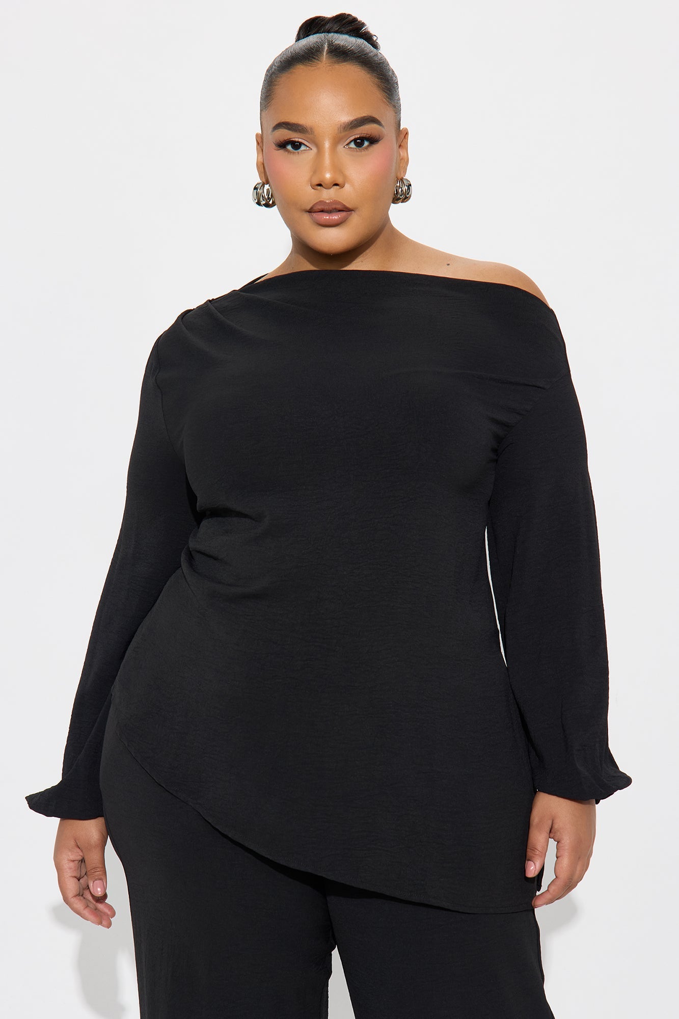 Laura Off Shoulder Pant Set - Black 
