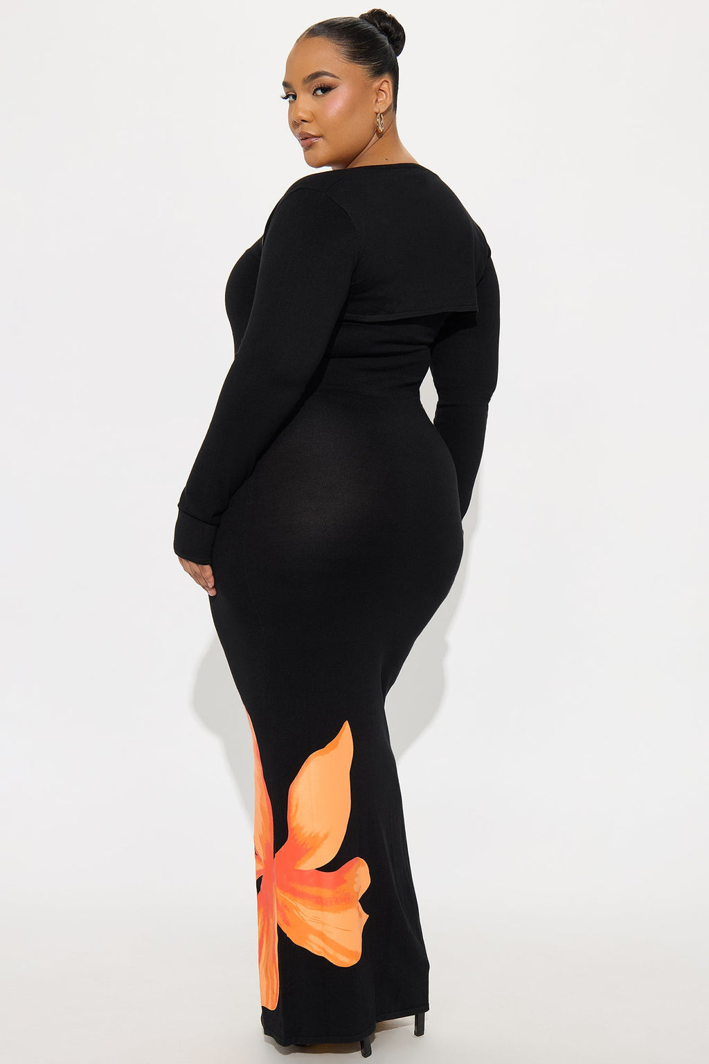 Sugar Plum Sweater Maxi Dress - Black/combo