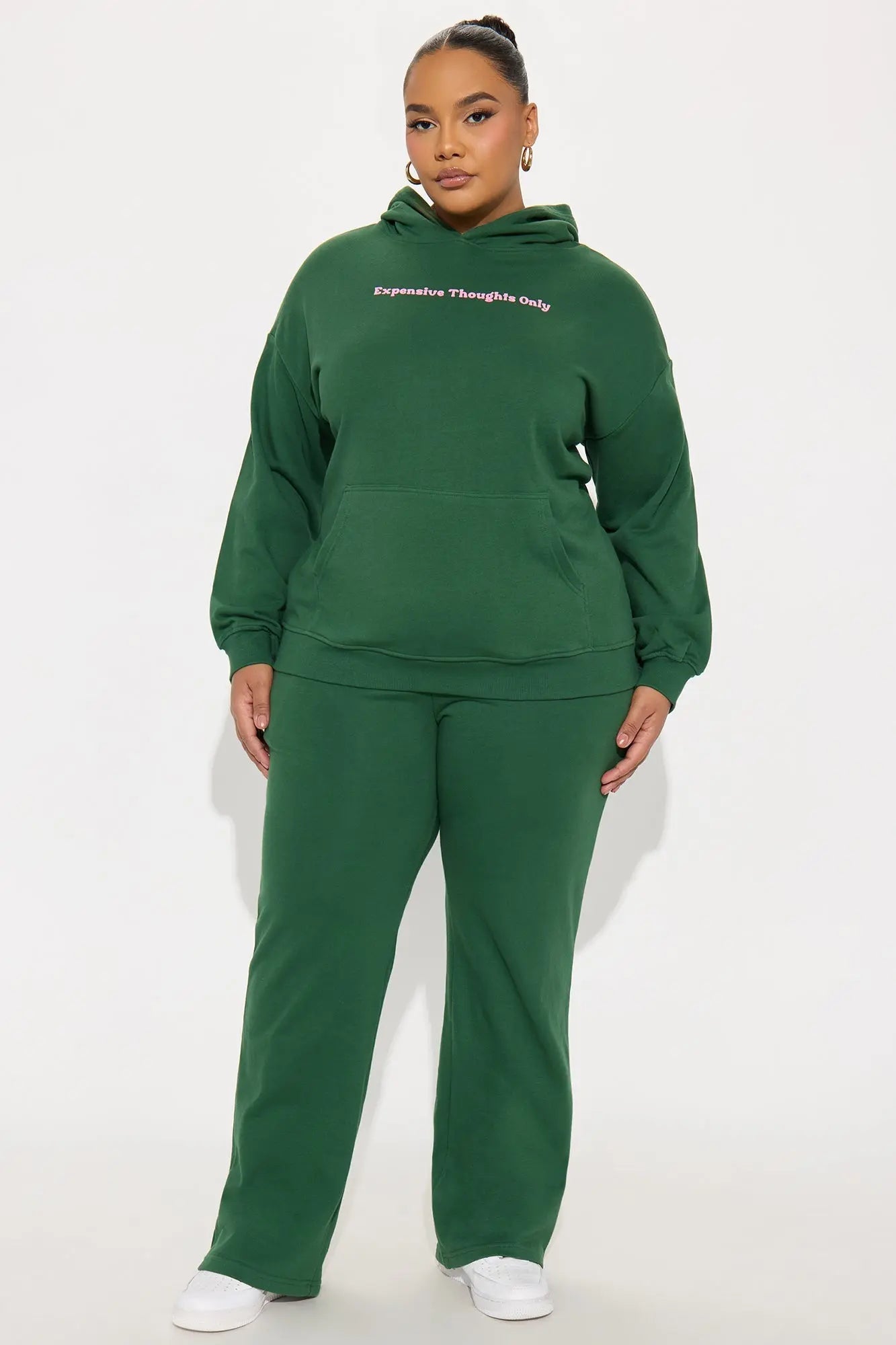 Expensive Thoughts Only Pant Set - Hunter 
