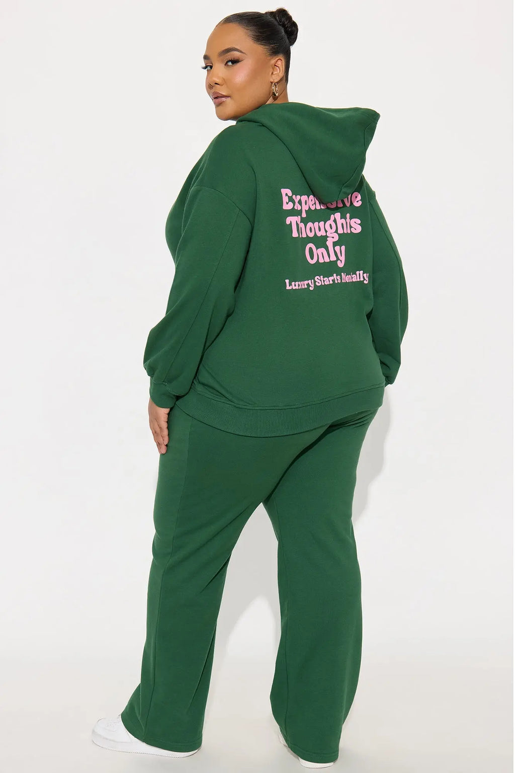 Expensive Thoughts Only Pant Set - Hunter 