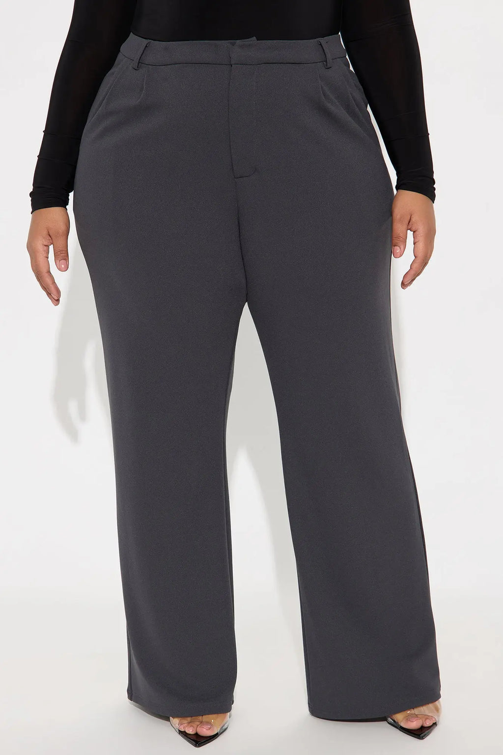 Elma Wide Leg Trouser - Charcoal 
